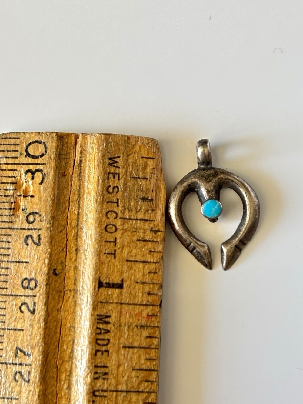 Naja Pendant with Turquoise Stone 1.54g Sandcasted? Western Southwestern Style